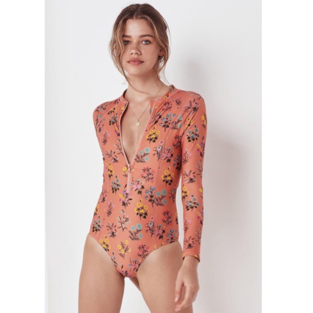 Spell and the Gypsy Collective Posie One Piece Bikini Pink Floral NWOT